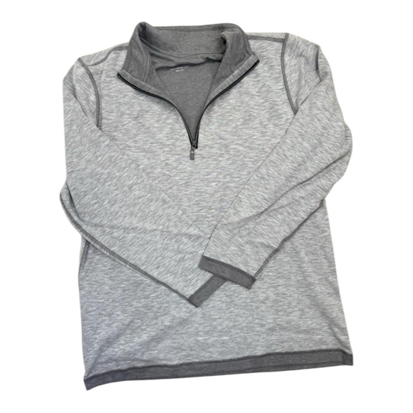 Premise Quarter-Zip Pullover Mens Size L Heather Grey Collared Pullover Top - Picture 1 of 10